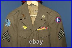 Rare Original WW2 U. S. Army Custom Kiska Task Force Patched Ike Jacket, 1944 d