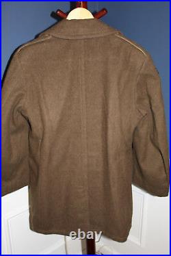 Rare Original WW2 U. S. Army French Made Double Patched Wool Uniform Coat