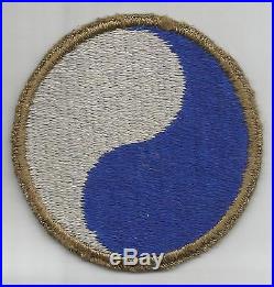 Rare Reversed WW2 US Army 29th Infantry Division Patch Greenback Inv# A559