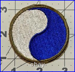 Rare Reversed WW 2 US Army 29th Infantry Division Patch Greenback Inv# K5175 Rare Reversed WW 2 US Army 29th Infantry Division Patch Greenback Inv# K5175