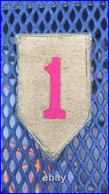 Rare Theater Made WW 2 US Army 1st Infantry Division Black Back Type Patch