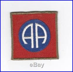 Rare US Made WW 2 US Army 82nd Airborne Division OD Border Patch Inv# C890