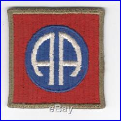 Rare US Made WW 2 US Army 82nd Airborne Division OD Border Patch Inv# Z421