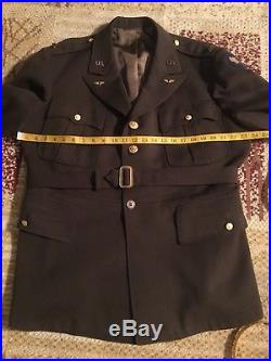Rare Usaac Us Army Officers Elastic With Bullion Patch Huge Size 48 Short