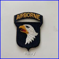 Rare WW2 US Army 101st Airborne Division Black Back Patch With Attached Tab