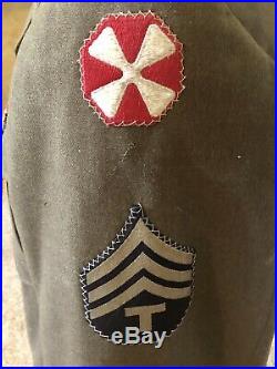 Rare WWII 64th Engineer Topographic Battalion Patch Tab Tunic Japanese US Army
