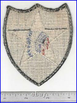 Rare WW 2 US Army 2nd Infantry Division Ribbed Weave Gemsco Patch Inv# B014