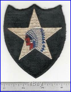 Rare WW 2 US Army 2nd Infantry Division Ribbed Weave Gemsco Patch Inv# B014