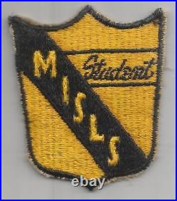 Rare WW 2 US Army Military Intelligence Service Student Patch Inv# A564