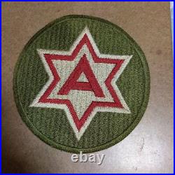 Rare World War II Us Army 6Th Vintage Patch Vintage #T372