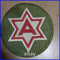 Rare World War II Us Army 6Th Vintage Patch Vintage #T372