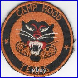 Red Features WW 2 US Army Camp Hood Texas Tank Destroyer Twill Patch Inv# B820