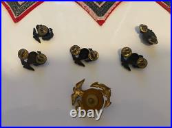 Red WWII 1940s Felt US Military Patches Pins Army Rifles Sargent Sergeant Lot