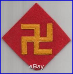 Reversed 1st Design WW 2 US Army 45th Infantry Division Wool Patch Inv# H662