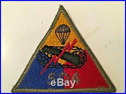 TT205 WW2 US Army Armored Tank Battalion Patch Hand Embroidered Bullion 504 WB4