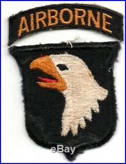 TYPE 4 101ST AIRBORNE US ARMY PATCH WWII WW2 With TAB LOT ORGINIAL