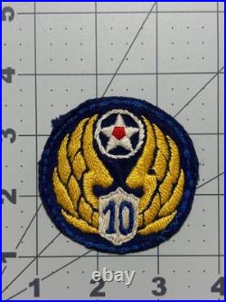 Theater Made WW 2 US Army 10th Air Force Patch Inv# K6556