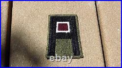 US 1st ARMY WW2 PATCH SSI Medical Corps Insert Insignia Cut Edge Green Back