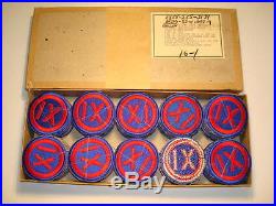 US 9th ARMY CORPS QM BOX OF PATCHES