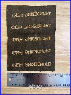 US ARMY WW2 VTG Patch 8th ARMORED DIVISION THUNDERING HERD UNCUT x5