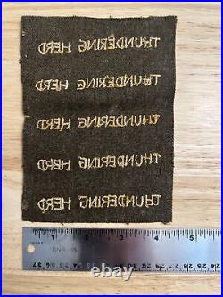 US ARMY WW2 VTG Patch 8th ARMORED DIVISION THUNDERING HERD UNCUT x5