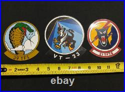 US Air Force Army Navy Unit Insignia Metal Brass Enamel Plaques