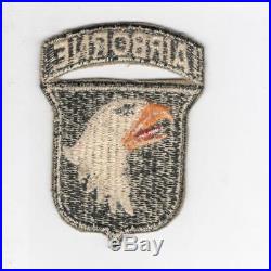 US Army 101st Airborne Division White AIRBORNE Patch With Attached Tab Inv# JR593