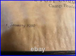 US Army 3rd Armored Division Spearhead Training Award Signed Framed 1956 15x13
