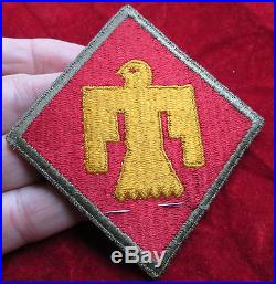 US Army 45th Infantry Division patch with original store tag & OD Border