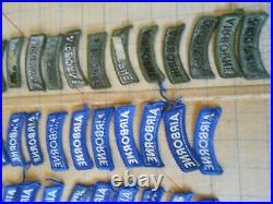 US Army AIRBORNE TAB LOT of 92! Subdued, YellowithBlack, Blue/White Vietnam WWII Vtg