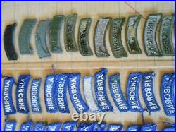 US Army AIRBORNE TAB LOT of 92! Subdued, YellowithBlack, Blue/White Vietnam WWII Vtg