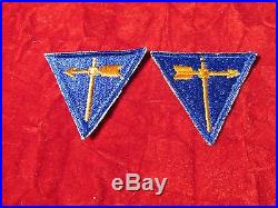 US Army Air Force AAF Weather Specialist Triangle patch set R and L variations