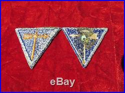 US Army Air Force AAF Weather Specialist Triangle patch set R and L variations