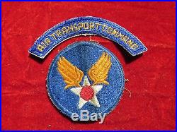 US Army Air Transport command patch lot Squadron Leather patch tab and smaller