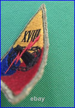 US Army Authentic WW2 18th Armored Corps (lightning bolt through numerals) Patch