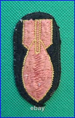 US Army Authentic WW2 Bomb Disposal Personnel Theatre Made Pocket/Jacket Patch