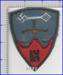 US Army Bullion Nuremberg War Crime Trials Patch Inv# K3983