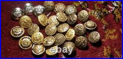 US Army, Canadian British Army WWII And After Uniform Buttons 28 Buttons Set Idc