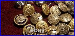 US Army, Canadian British Army WWII And After Uniform Buttons 28 Buttons Set Idc