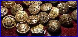 US Army, Canadian British Army WWII And After Uniform Buttons 28 Buttons Set Idc