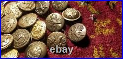 US Army, Canadian British Army WWII And After Uniform Buttons 28 Buttons Set Idc