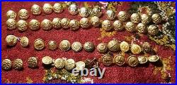 US Army, Canadian British Army WWII And After Uniform Buttons 53 Buttons Set Idc