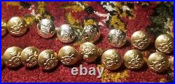 US Army, Canadian British Army WWII And After Uniform Buttons 53 Buttons Set Idc