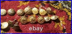 US Army, Canadian British Army WWII And After Uniform Buttons 53 Buttons Set Idc