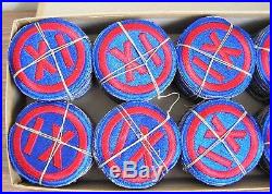 US Army Corps IX Shoulder Patch WWII WW2 Box of 200 Embroidered Insignia NOS