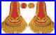 US Army Epaulette Pair Red Gold Bulion Wire French Epaulette WWII Soviet Uniform