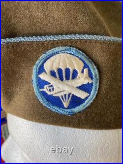 US Army Glider / Paratroops Infantry Overseas Cap & Patch Size 6-1/2