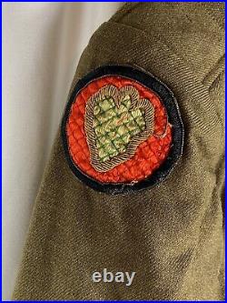 US Army Ike Jacket 24th Infantry Division Bullion & Silk Patch