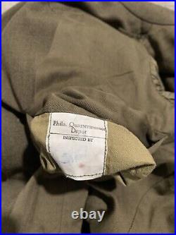 US Army Officer WWII 1945 Jacket Field Wool Sz 32R Patches Airborne Coat