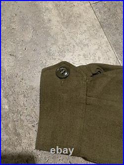 US Army Officer WWII 1945 Jacket Field Wool Sz 32R Patches Airborne Coat